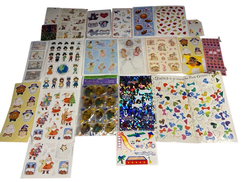 Vintage Modern Sticker Lot Assorted Scrapbooking Planner Crafts Holiday Stickers